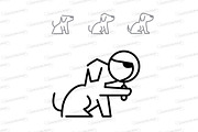 Search metaphor Dog icons
