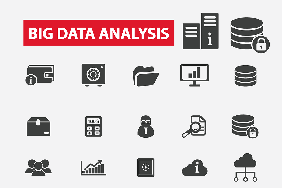 25 big data analysis icons in Graphics - product preview 8