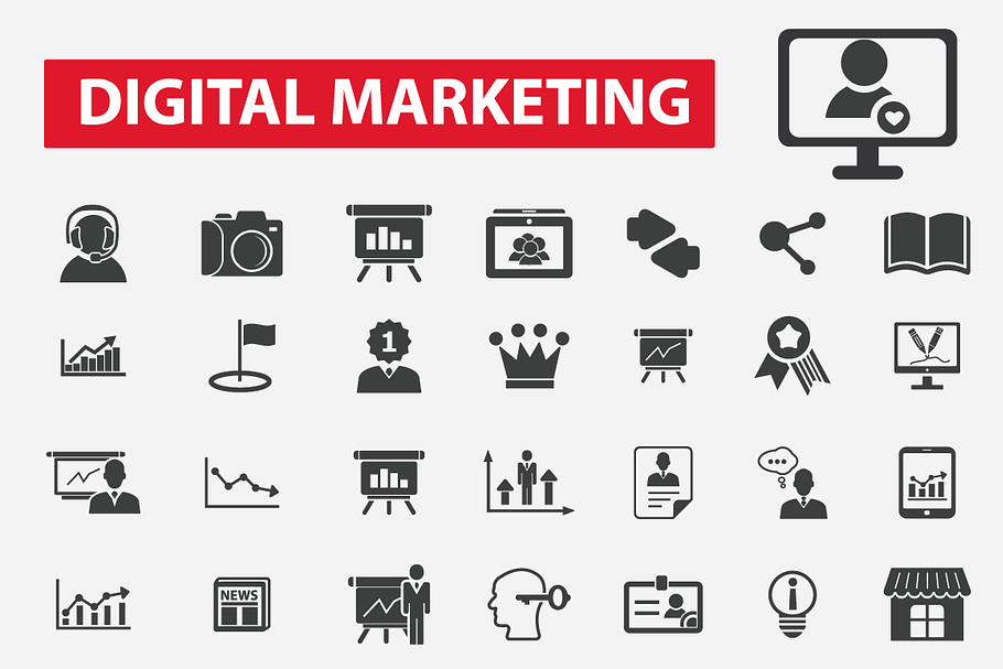 49 digital marketing icons in Graphics - product preview 8