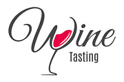 Wine lettering logo.