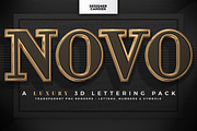 NOVO ~ 3D PNG Letters Pack