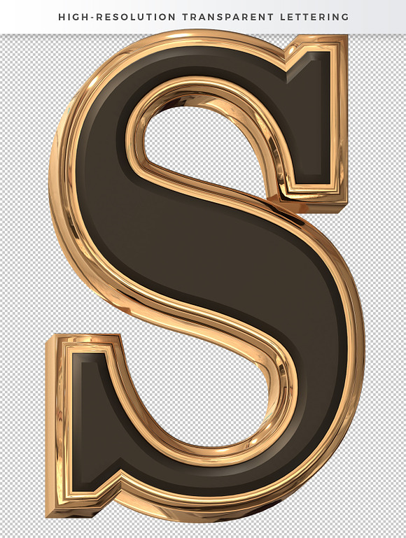 NOVO ~ 3D PNG Letters Pack in Objects - product preview 2