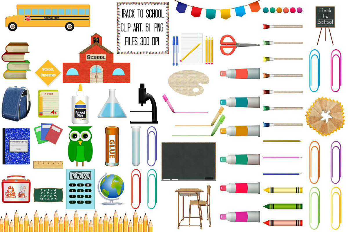 Back to School Clip Art in Illustrations - product preview 8
