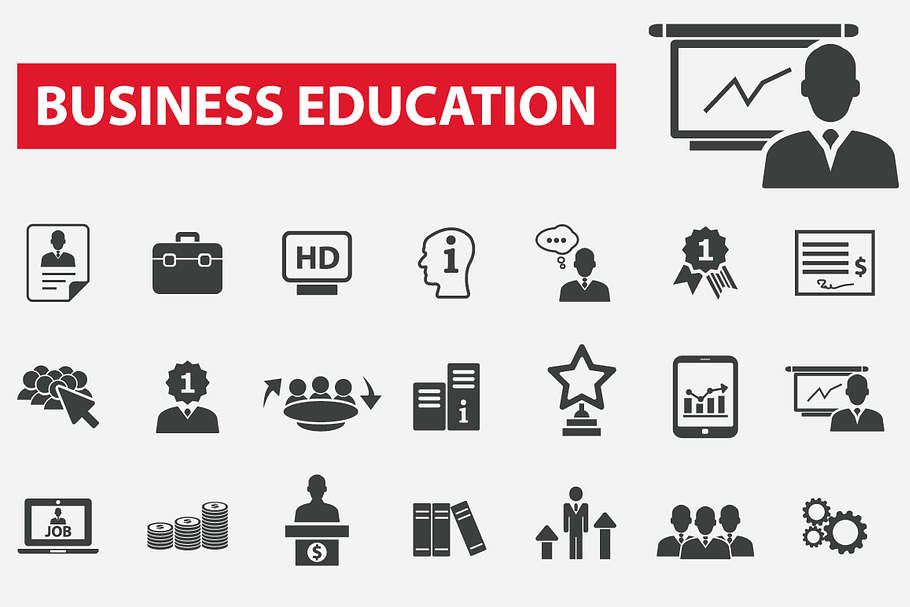 42 business education icons