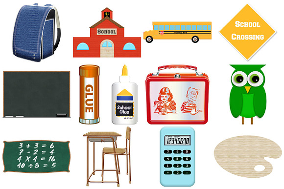 Back to School Clip Art in Illustrations - product preview 3