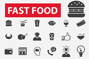 36 fast food icons