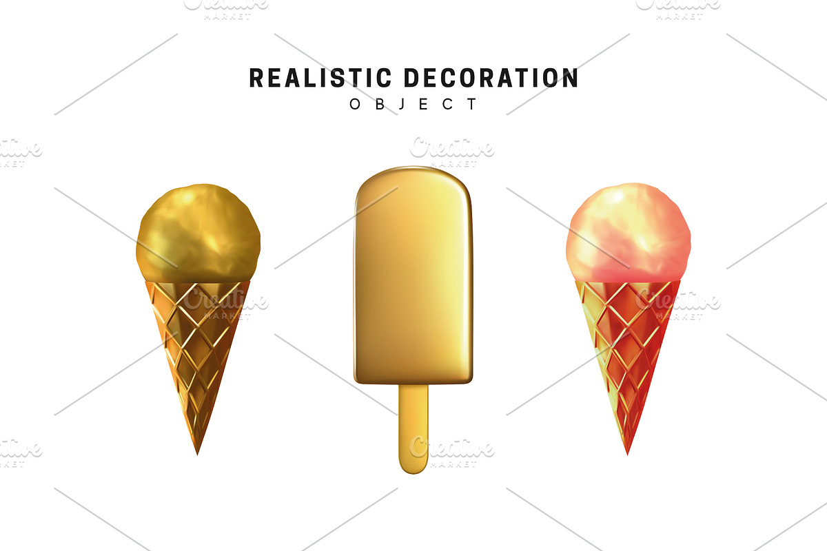 Set Ice cream in Objects - product preview 8