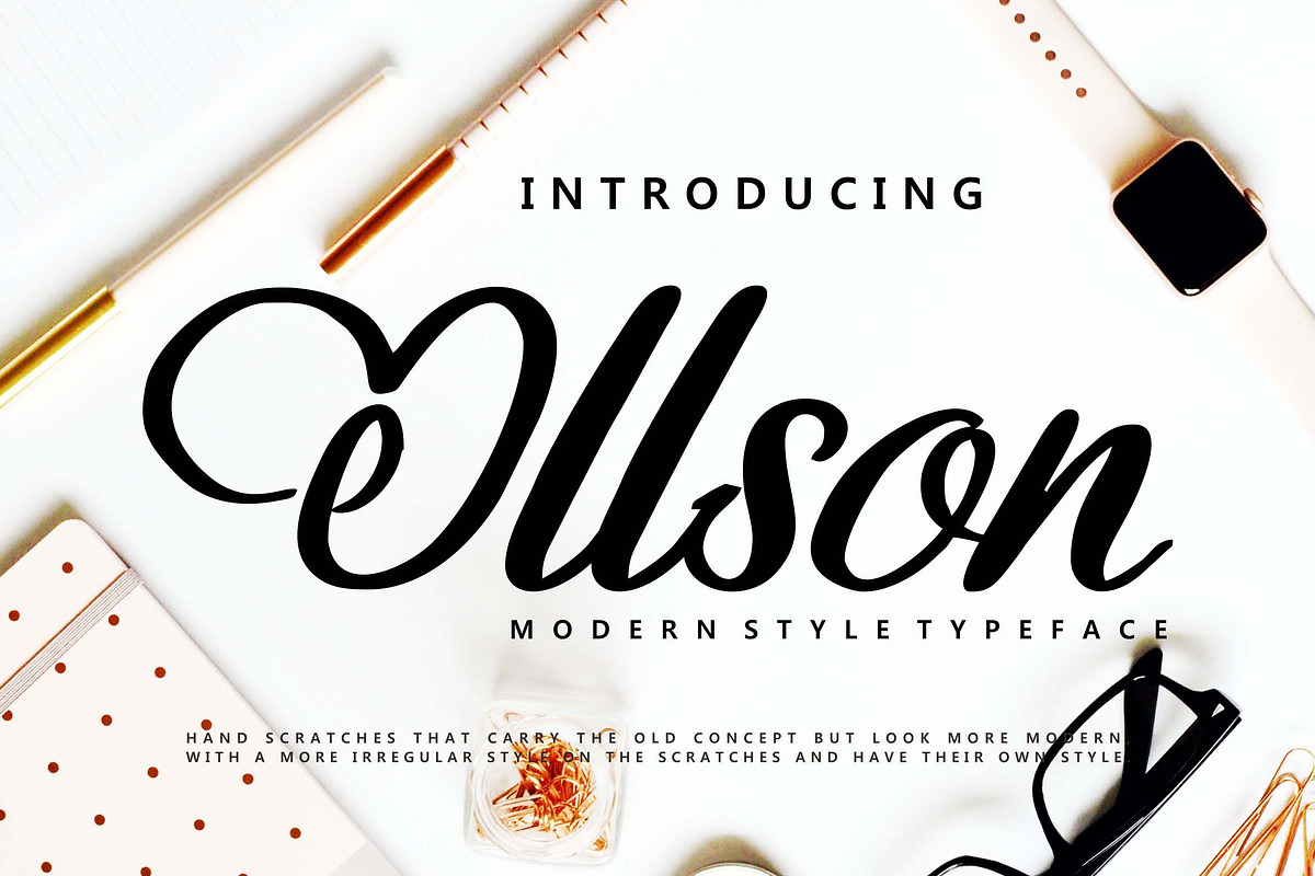 Ollson | Modern Style Typeface in Script Fonts - product preview 8