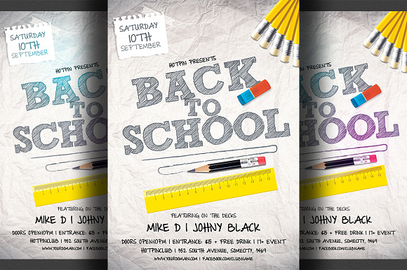 Back To School Flyer Template Bundle in Flyer Templates - product preview 1
