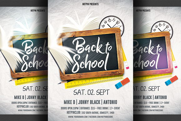 Back To School Flyer Template Bundle in Flyer Templates - product preview 2