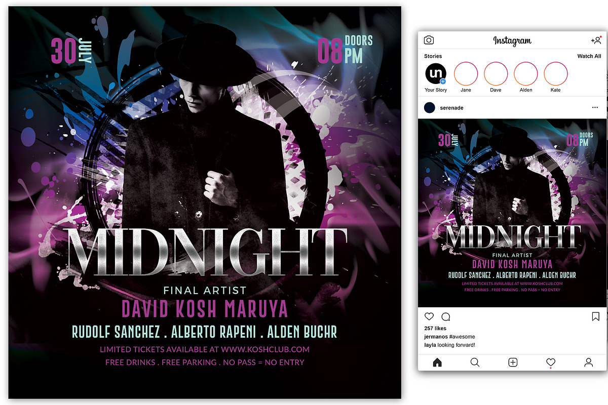 Midnight Flyer in Flyer Templates - product preview 8