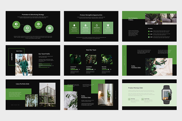 Calea : Green Pitch Deck Keynote in Keynote Templates - product preview 11