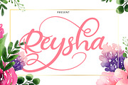Reysha | Flower Script Font