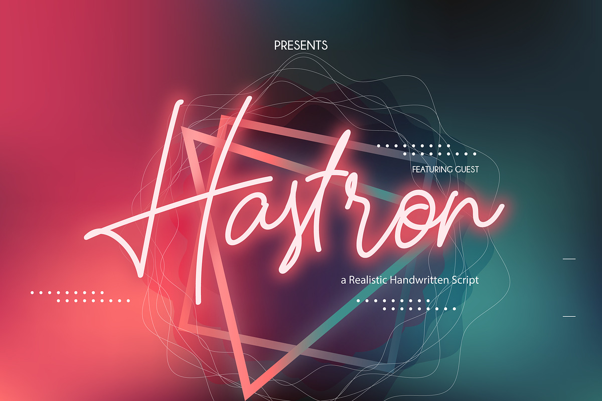 Hastron | Neon Monoline Script in Script Fonts - product preview 8