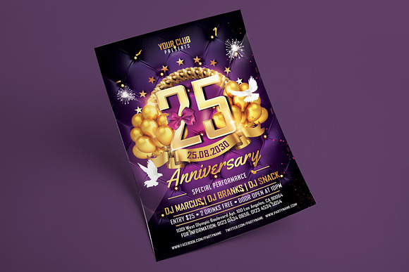 ANNIVERSARY INVITATION SET in Card Templates - product preview 1