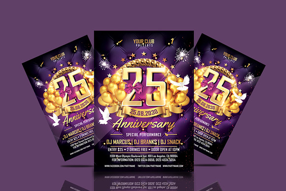 ANNIVERSARY INVITATION SET in Card Templates - product preview 2