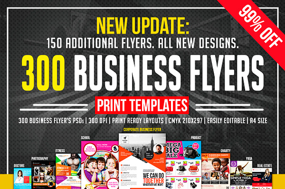 New-150 Multipurpose Flyers Bundle in Flyer Templates - product preview 15