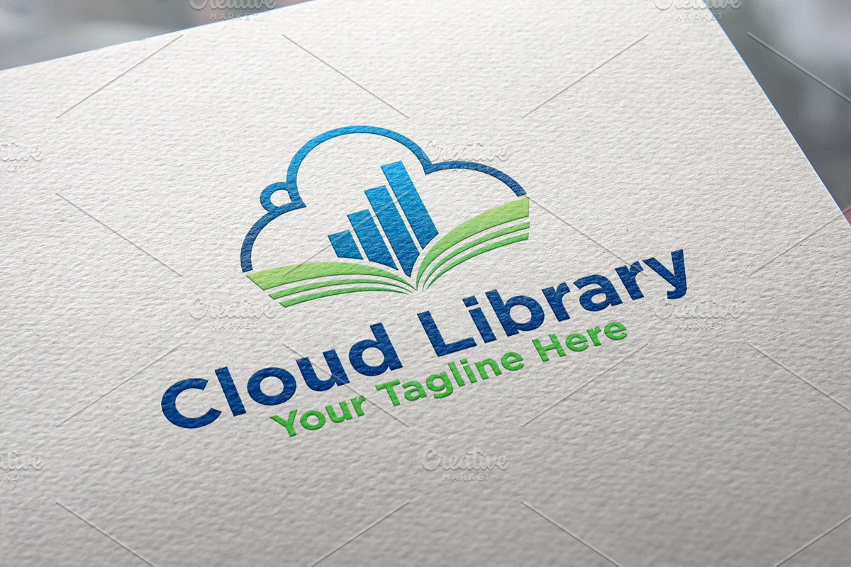 Cloud Library Logo in Logo Templates - product preview 8