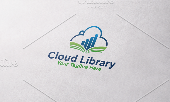 Cloud Library Logo in Logo Templates - product preview 1