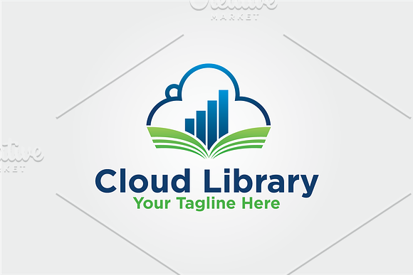 Cloud Library Logo in Logo Templates - product preview 2