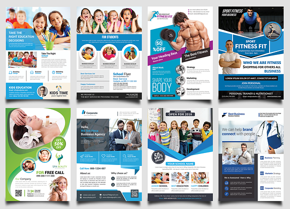 New-150 Multipurpose Flyers Bundle in Flyer Templates - product preview 17