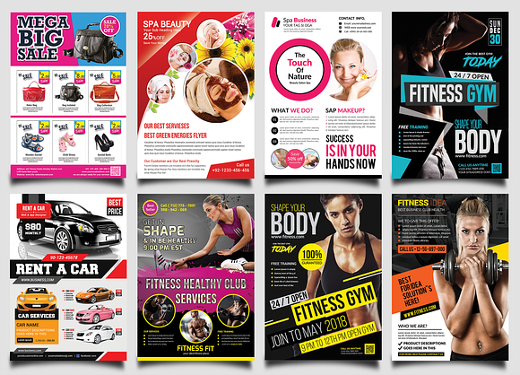 New-150 Multipurpose Flyers Bundle in Flyer Templates - product preview 19