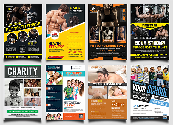 New-150 Multipurpose Flyers Bundle in Flyer Templates - product preview 20