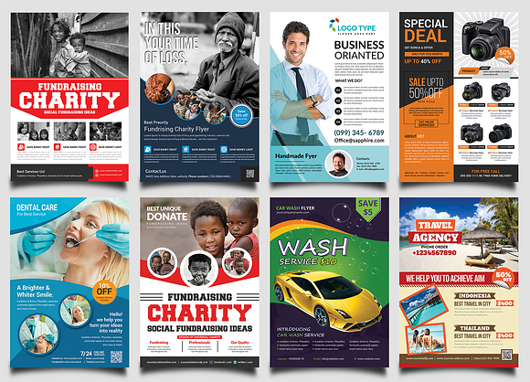 New-150 Multipurpose Flyers Bundle in Flyer Templates - product preview 21