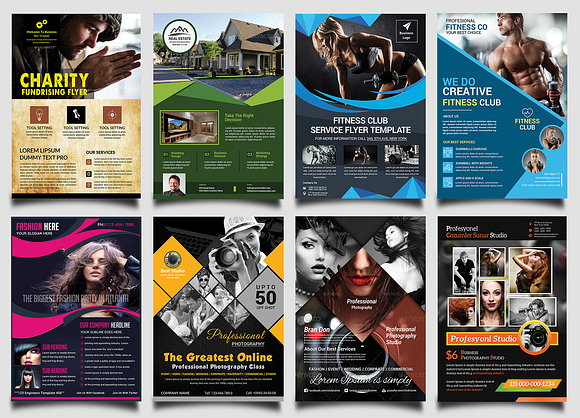 New-150 Multipurpose Flyers Bundle in Flyer Templates - product preview 22