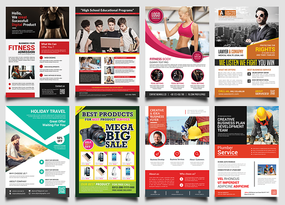 New-150 Multipurpose Flyers Bundle in Flyer Templates - product preview 23