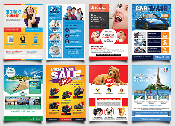 New-150 Multipurpose Flyers Bundle in Flyer Templates - product preview 26
