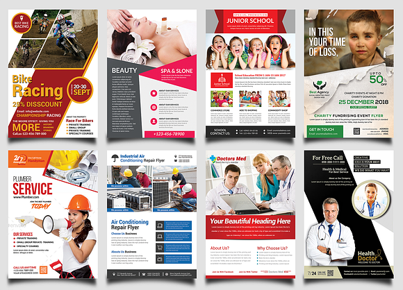 New-150 Multipurpose Flyers Bundle in Flyer Templates - product preview 27