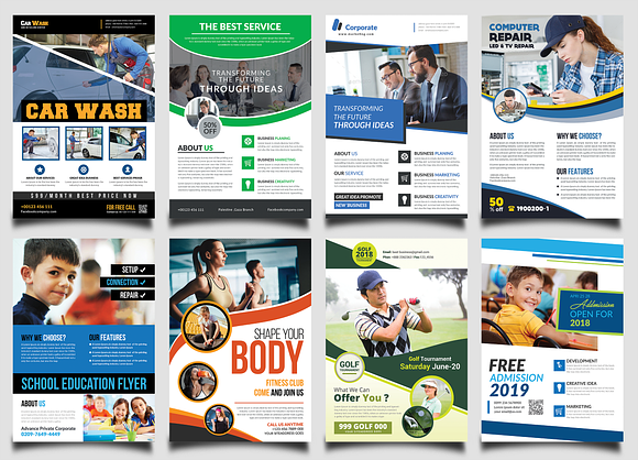 New-150 Multipurpose Flyers Bundle in Flyer Templates - product preview 30