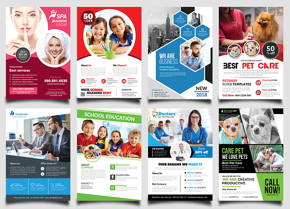 New-150 Multipurpose Flyers Bundle in Flyer Templates - product preview 31