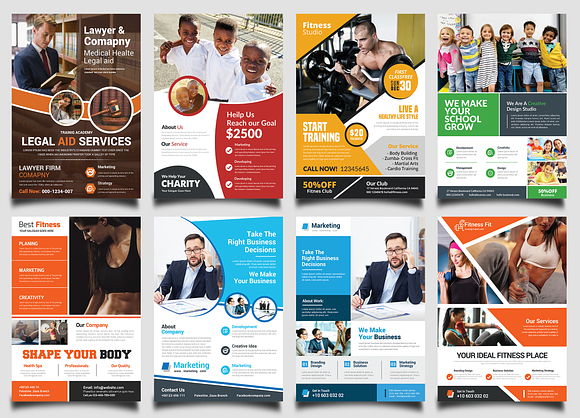 New-150 Multipurpose Flyers Bundle in Flyer Templates - product preview 33