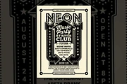 Vintage Neon Music Party