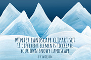 Snowy Landscape - clipart