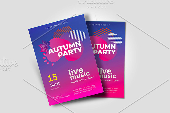 Geometric Autumn Flyer Templates in Flyer Templates - product preview 1