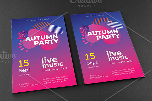 Geometric Autumn Flyer Templates in Flyer Templates - product preview 2