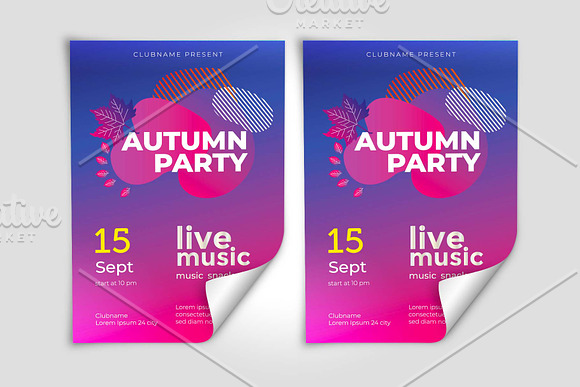 Geometric Autumn Flyer Templates in Flyer Templates - product preview 3