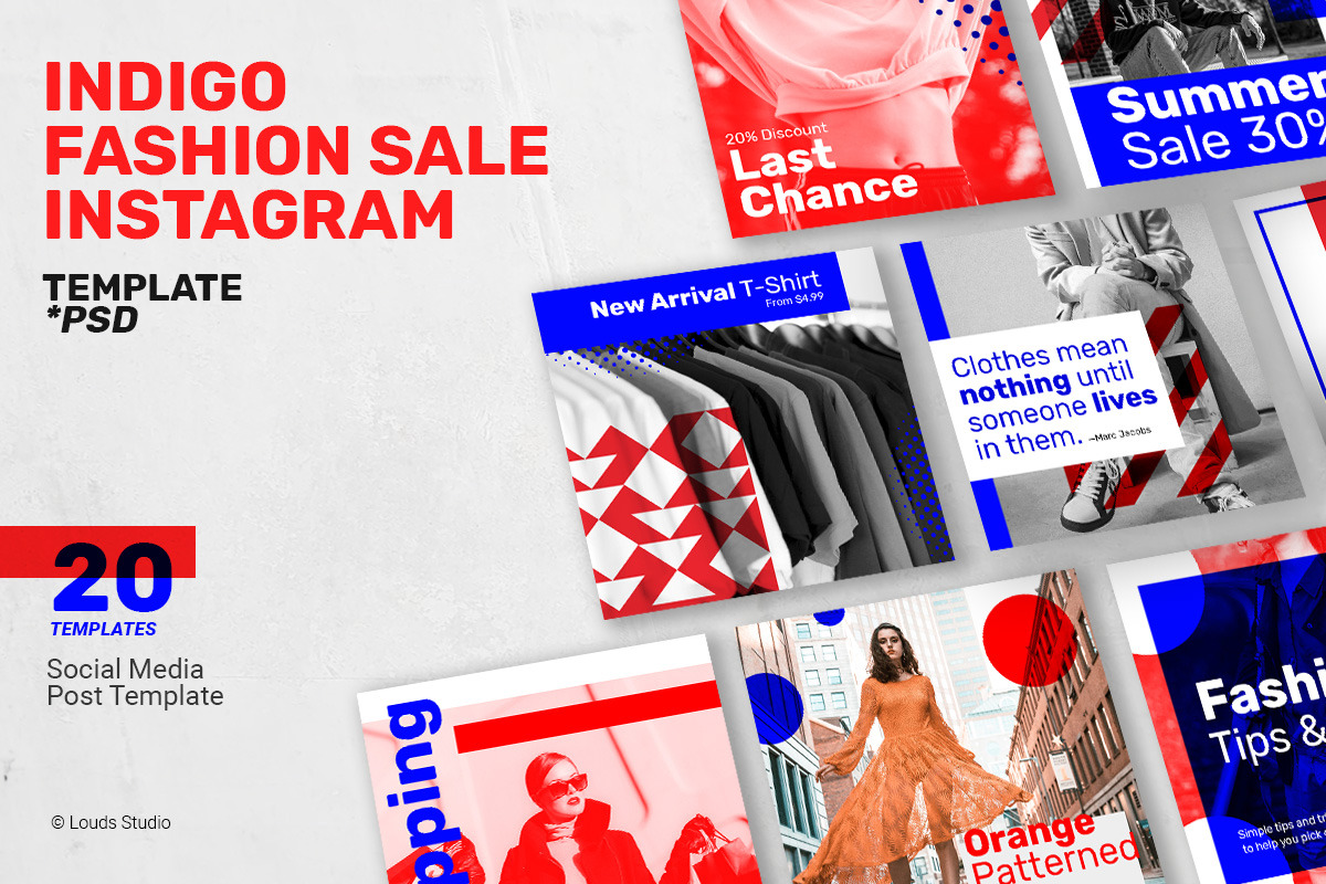 Indigo - IG Post Fashion Sale in Instagram Templates - product preview 8