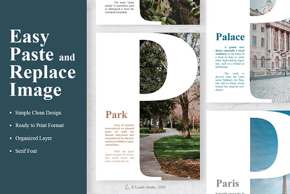 Editorial Alphabet Magazine Template in Magazine Templates - product preview 4