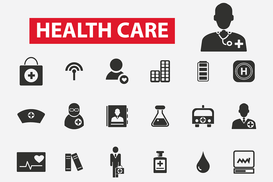 30 health care icons in Graphics - product preview 8