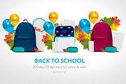 Back to school 3 mockup. Print & Web