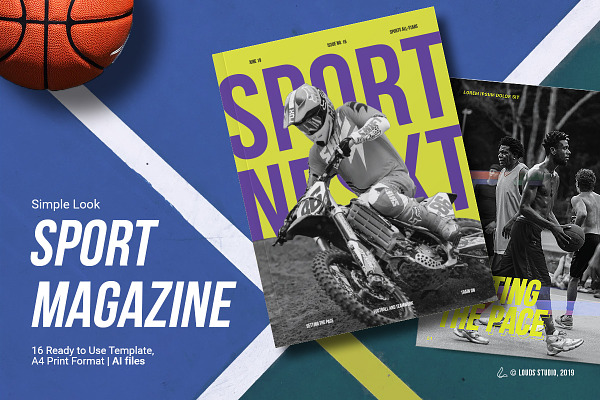 Sporty Layout Magazine Template