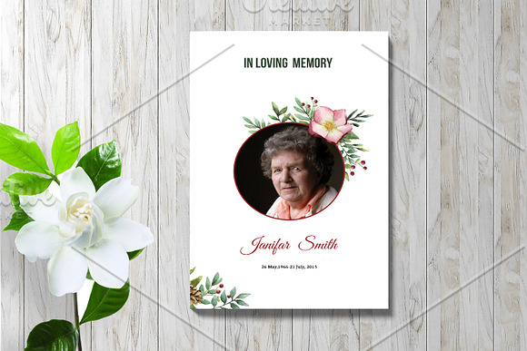 Printable Funeral Template - V902 in Brochure Templates - product preview 3