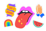 Fun Stickers. Colorful fun stickers