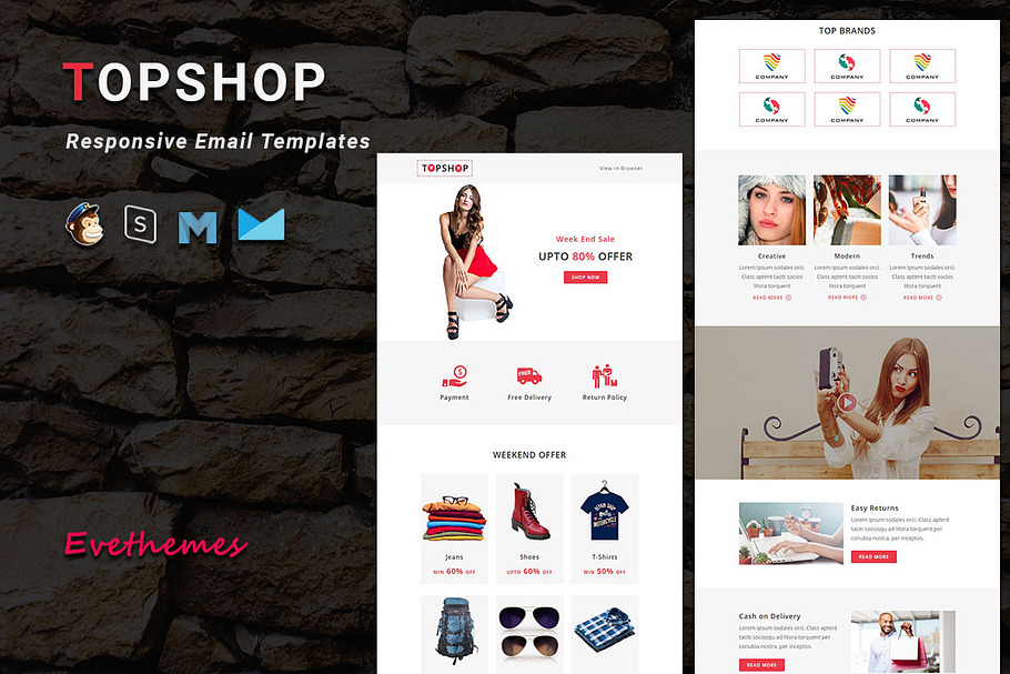 TOPSHOP - Responsive Email Template in Mailchimp Templates - product preview 8