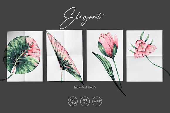 Lotus, Hand-Painted Pattern Set! in Patterns - product preview 6