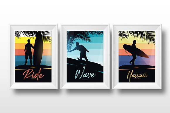 Surf Posters. in Illustrations - product preview 1